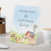 Farm Animals Baby Shower Table Sign 台座サイン (インサイチュ)