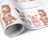 Farm Animals Band - singing Cow, Horse, Pig ラッピングペーパー (ロールコーナー)