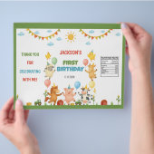 Farm Animals Barnyard Birthday Chip Bag Wrapper チラシ (手)