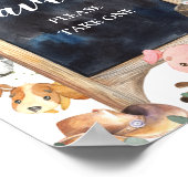 Farm Animals Barnyard Greenery Favors Sign ポスター (角)