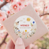 Farm Animals Birthday Banner ラウンドシール