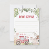 Farm Animals Birthday Time Capsule Card 招待状 (正面)