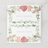 Farm Animals Buffet Food Labels プレイスカード (外部開封)