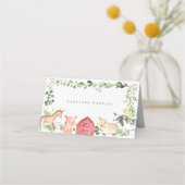 Farm Animals Buffet Food Labels プレイスカード (裏面)