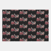 Farm Animals Christmas Truck Country Tractor Xmas ラッピングペーパーシート (正面)