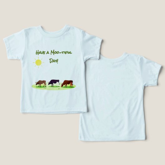 Farm Animals Cow T-Shirt (デザイン正面&裏面)