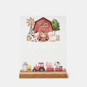 Farm Animals, Cute Animals, 赤い納屋, Momosa Bar アクリルサイン (正面)