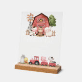 Farm Animals, Cute Animals, 赤い納屋, Momosa Bar アクリルサイン (傾斜)