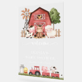 Farm Animals, Cute Animals, Baby Shower Welcome アクリルサイン (傾斜)
