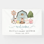 Farm Animals, Cute Animals, Baby Shower Welcome 横断幕 (横)
