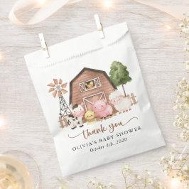 Farm Animals, Cute Animals, Barn, Baby Shower フェイバーバッグ