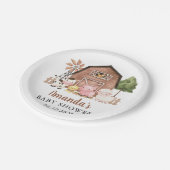 Farm Animals, Cute Animals, Barn, Baby Shower ペーパープレート (アングル)