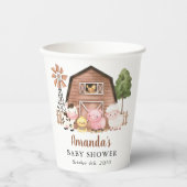 Farm Animals, Cute Animals, Barn, Baby Shower 紙コップ (正面)