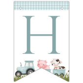 Farm Animals, Cute Animals, Barn, First Birthday バンティングフラッグ (第2の旗)