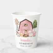 Farm Animals, Cute Animals, Barn, First Birthday 紙コップ (正面)