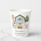 Farm Animals, Cute Animals, Barn, First Birthday 紙コップ (正面)