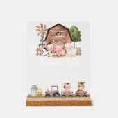 Farm Animals, Cute Animals, Brown Barn, Momosa Bar アクリルサイン (正面)
