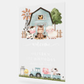 Farm Animals, Cute Animals, First Birthday Welcome アクリルサイン (傾斜)