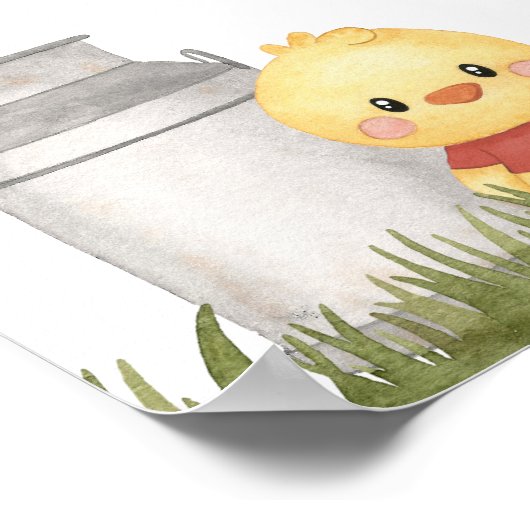 Farm Animals, Cute Animals, First Birthday Welcome ポスター (角)