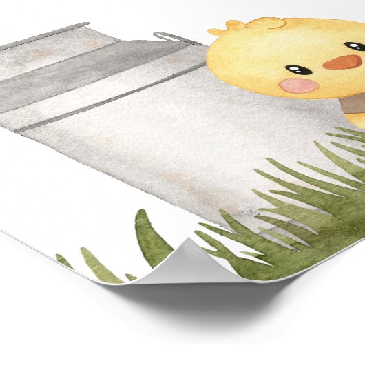 Farm Animals, Cute Animals, First Birthday Welcome ポスター (角)