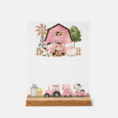 Farm Animals, Cute Animals, Pink Barn, Momosa Bar アクリルサイン (正面)