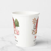 Farm Animals, Cute Animals, Red Barn, Baby Shower 紙コップ (右)