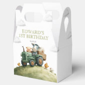 Farm Animals Green Tractor Birthday フェイバーボックス (オープン)