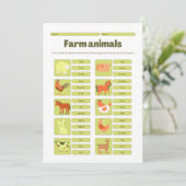 Farm Animals Identification Educational Worksheet シーズンカード (スタンド正面)