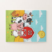Farm Animals Kids Puzzle | Cute Cow Pig Sheep Chic ジグソーパズル (横)