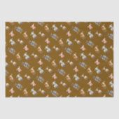 Farm Animals Pattern Brown Tissue Paper 薄葉紙 (正面)