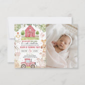 Farm Animals Photo Birthday Invitation 招待状 (正面)