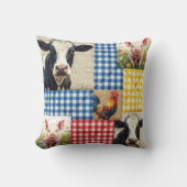Farm Animals Quilt Pattern クッション (正面)