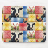 Farm Animals Quilt Pattern マウスパッド (正面)
