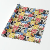 Farm Animals Quilt Pattern ラッピングペーパー (アンロールド)