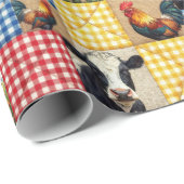 Farm Animals Quilt Pattern ラッピングペーパー (ロールコーナー)