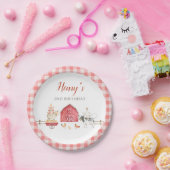 Farm Animals & Red Barn Birthday Party Paper Plate ペーパープレート (パーティー)