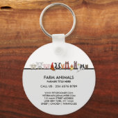 Farm Animals Sheep Chicken Cow brand gift キーホルダー (正面)