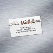 Farm Animals Sheep Chicken Cow customer basic マグネット名刺 (インサイチュ)