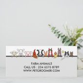 Farm Animals Sheep Chicken Cow customer gift 招待状 (スタンド正面)