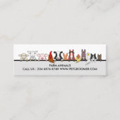 Farm Animals Sheep Chicken Cow customer small スキニー名刺 (正面)