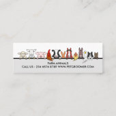 Farm Animals Sheep Chicken Cow customer small スキニー名刺 (裏面)