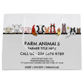 Farm Animals Sheep Chicken Cow marketing ラージペーパーバッグ (正面)