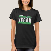 Farm Animals Vegetable Plants Vegetarian Warning V Tシャツ (正面)