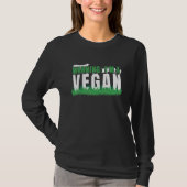 Farm Animals Vegetable Plants Vegetarian Warning V Tシャツ (正面)