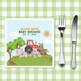 Farm Barnyard Baby Shower スタンダードカクテルナプキン