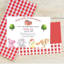Farm Barnyard Baby Shower ファームバーニャードベイビーシャワー