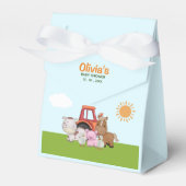 Farm Barnyard Baby Shower フェイバーボックス (正面サイド)