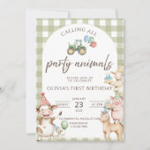 Farm Birthday Invitation Digital Download Party In 招待状 (正面)