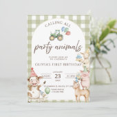 Farm Birthday Invitation Digital Download Party In 招待状 (スタンド正面)