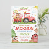 Farm Birthday Invitation, Red Barnyard 招待状 (スタンド正面)